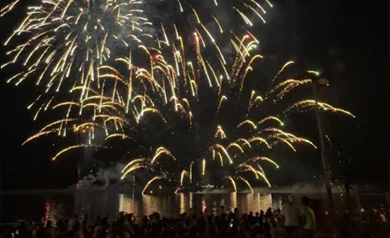 2026年7月26日郡中港から撮影 伊予彩まつり花火写真 伊予彩まつり 花火写真
