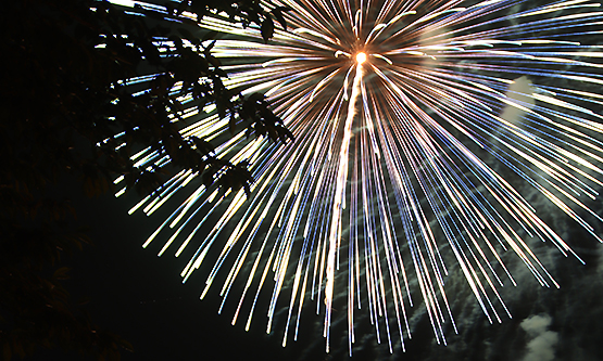 菊間夏まつりの花火写真　2025年7月19日（土）菊間町かわら館より撮影
