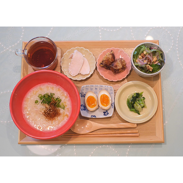 カフェ・ドゥ・ラ・パンセの「白粥（1,100円）」（3名）